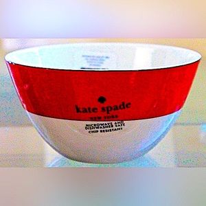 KATE SPADE LENOX RUTHERFORD CIRCLE RED ALL PURPOSE BOWL NEW 6 .75 INCH